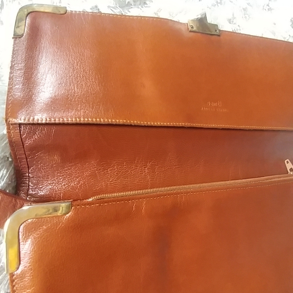 Vintage leather clutch purse - Picture 3 of 4
